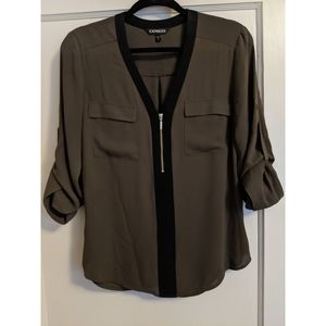 Express Olive Blouse